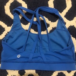Lululemon sports bra size 4 blue